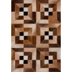 Kyle Cowhide KCH04 Brown Ivory Contemporary Rug