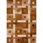 Kyle Cowhide KCH05 Brown Ivory 3' x '5 Contemporary Rug