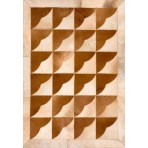 Kyle Cowhide KCH06 Brown Ivory 3' x '5 Contemporary Rug