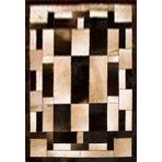 Kyle Cowhide KCZ0131 Black Ivory 9' x '12 Contemporary Rug