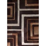 Kyle Cowhide KCZ0132 Brown Ivory 3' x '5 Contemporary Rug