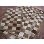 Kyle Cowhide KCZ0141 Brown Ivory 8' x 10' Contemporary Rug