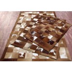 Kyle Cowhide KCZ0158 Brown Ivory 8' x 10' Contemporary Rug