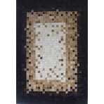 Kyle Cowhide KCZ0208 Ivory Black 8' x 10' Contemporary Rug