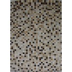 Kyle Cowhide KCZ0210 Ivory Brown 8' x 10' Contemporary Rug
