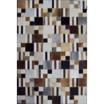 Kyle Cowhide KCZ0222 Brown Ivory 8' x 10' Contemporary Rug