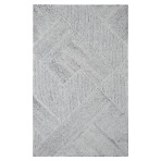 Modern Marvel Lines 2101-A Ivory Black Rug 5' x 8'