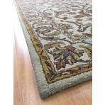 Handmade Wool Persian Sage/ Gold 5' x 8' lt1004 Area Rug