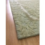 Handmade Wool/ Viscose Floral Green 5' x 8' lt1007 Area Rug