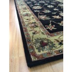 Handmade Wool Persian Black/ Gold 5' x 8' lt1013 Area Rug