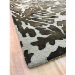 Handmade Wool Floral Gray/ Charcoal 5' x 8' lt1037 Area Rug