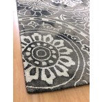 Handmade Wool Floral Gray/ Ivory 5' x 8' lt1054 Area Rug