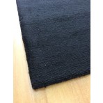 Handmade Wool Solid Black 5' x 8' lt1055 Area Rug