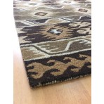 Handmade Wool Persian Brown/ Dark Brown 5' x 8' lt1067 Area Rug