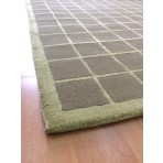 Handmade Wool/ Viscose Modern Brown/ Green 5' x 8' lt1068 Area Rug