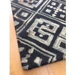 Handmade Wool/ Viscose Modern Black/ Gray 5' x 8' lt1071 Area Rug