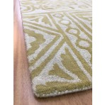Handmade Wool Floral Ivory/ Gold 5' x 8' lt1082 Area Rug