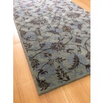 Handmade Wool Floral Green/ Brown 5' x 8' lt1113 Area Rug