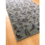 Handmade Wool Floral Green/ Brown 5' x 8' lt1113 Area Rug