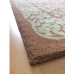 Handmade Wool Persian Ivory/ Brown 5' x 8' lt1117 Area Rug