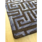 Handmade Wool Modern Browm / Beige 5' x 8' lt1119 Area Rug