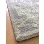 Handmade Wool Floral Ivory/ Pruple 5' x 8' lt1120 Area Rug