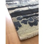 Handmade Wool Floral Ivory/ Green 5' x 8' lt1128 Area Rug