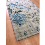 Handmade Wool Floral Green/ Blue 5' x 8' lt1129 Area Rug