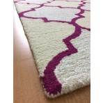 Handmade Wool Modern Pale/ Ivory 5' x 8' lt1131 Area Rug