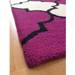 Handmade Wool Modern Ivory/ Purple 5' x 8' lt1133 Area Rug