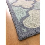 Handmade Wool Modern Blue/ Ivory 5' x 8' lt1135 Area Rug