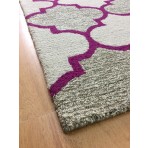 Handmade Wool Modern Ivory/ Brown 5' x 8' lt1144 Area Rug