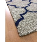 Handmade Wool Modern Ivory/ Black 5' x 8' lt1153 Area Rug