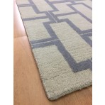 Handmade Wool Modern Beige/ Gray 5x7 lt1156 Area Rug