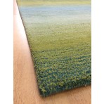 Handmade Wool Modern Green/ Blue 5' x 8' lt1157 Area Rug