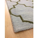 Handmade Wool Modern Gray/ Green 5' x 8' lt1165 Area Rug