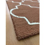Handmade Wool Modern Rust/ Ivory 5' x 8' lt1166 Area Rug