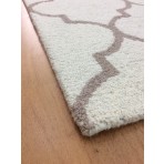 Handmade Wool Modern Ivory/ Rust 5' x 8' lt1168 Area Rug