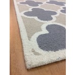 Handmade Wool Modern Gray/ Beige 5' x 8' lt1181 Area Rug