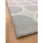 Handmade Wool Modern Ivory/ Gray 5' x 8' lt1182 Area Rug