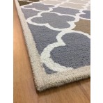 Handmade Wool Modern Beige/ Green 5' x 8' lt1184 Area Rug