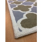 Handmade Wool Modern Gray/ Green 5' x 8' lt1187 Area Rug