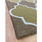 Handmade Wool Modern Gold/ Brown 5' x 8' lt1192 Area Rug