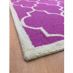 Handmade Wool Modern Pink/ Ivory 5' x 8' lt1197 Area Rug