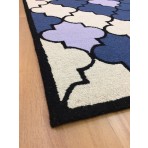 Handmade Wool Modern Blue/ Ivory 5' x 8' lt1198 Area Rug