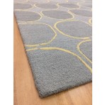 Handmade Wool Modern Gray/ Gold 5' x 8' lt1199 Area Rug