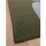 Handmade Wool Modern Green/ Ivory 5' x 8' lt1200 Area Rug