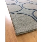 Handmade Wool Modern Blue/ Gray 5' x 8' lt1205 Area Rug