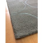 Handmade Wool Modern Dark Gray/ Blue 5' x 8' lt1212 Area Rug