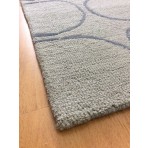Handmade Wool Modern Gray/ Blue 5' x 8' lt1214 Area Rug